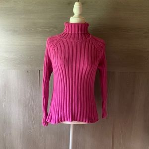St. John’s Bay Pink Ribbed Turtleneck Sweater